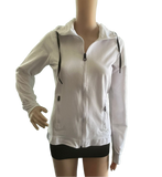 Venice Beach Damen Sweatjacke KIRSTY  Langarm mit Kapuze weiss pfirsich