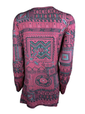 Capuccino Damen Shirt Langarm Pink Gemustert Gr. 38