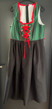 Damen Trachten Dirndl ärmellos grün, schwarz, Rot Gr. 44 v. Infinity Woman