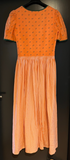 Damen Trachten Dirndl kurzarm Orange, Grün, Weiß gemustert Gr. 36 v. Sportalm