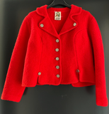 Damen Trachten Janker/Jacke Rot ca. Gr. 44 v. Münchner Strickmoden