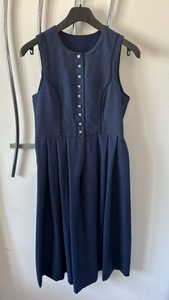 Damen Trachten Dirndl ärmellos blau ca. Gr. 38