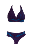 Damen Neckholder Bikini lila/türkis Gr. 36 40 42 44 46 Cup C NEU