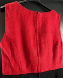 Damen Trachten Dirndl ärmellos Rot Schwarz ca. Gr. 36