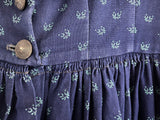 Damen Trachten Dirndl ärmellos Blau grün gemustert ca. Gr. 42