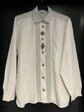 Damen Trachten Bluse/Hemd Weiß, Grau ca. Gr. 38 v. Merit