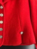 Damen Trachten Janker/Jacke Rot Gr. 40 v. Münchner Strickmoden