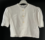 Damen Trachten Dirndl Bluse kurzarm weiß ca. Gr. 36