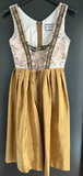 Damen Trachten Dirndl ärmellos rose, gold gemustert Gr. 34 v. Oscartrachten