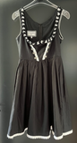 Damen Trachten Dirndl ärmellos Schwarz, Weiß ca. Gr. 34 v. Oscar Trachten