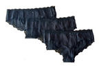 Damen Brazilian Slip Unterhose mit Spitze 3er-Pack Gr. XS, S, M, L, XL