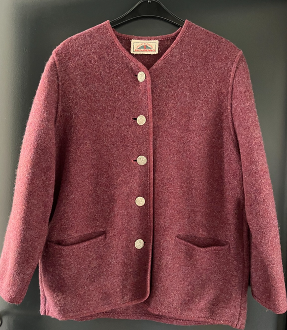 Damen Trachten Janker/Jacke  Weinrot gemustert ca. Gr. 42 v. Kitz-Pichler