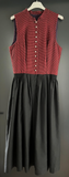 Damen Trachten Dirndl ärmellos Schwarz Rot gemustert ca. Gr. 40