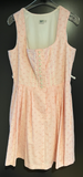 Damen Trachten Dirndl ärmellos Rosa, Weiß gemustert ca. Gr. 42 v. Distler