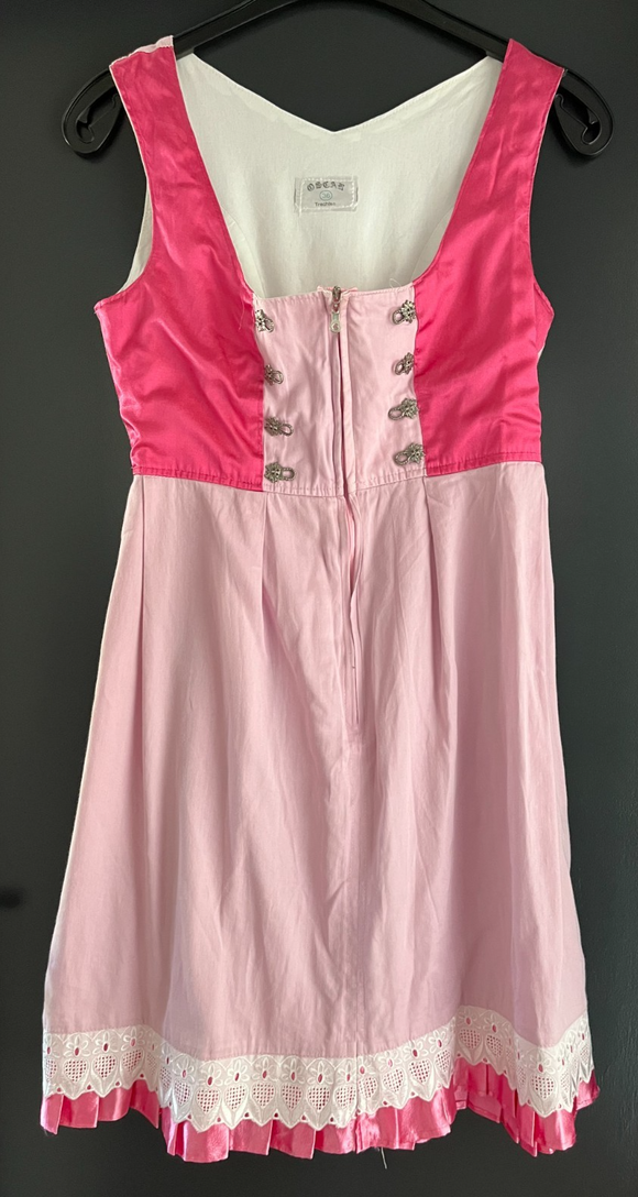 Damen Trachten Dirndl ärmellos Rosa ca. Gr. 36 v. Oscar