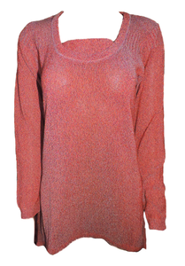 Capuccino Damen Pullover Langarm Orange Gr. 38