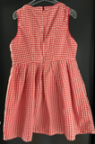 Damen Trachten Dirndl ärmellos Rot-Weiß kariert ca. Gr. 40 v. Schlusen