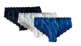 Damen Brazilian Slip Unterhose mit Spitze 3er-Pack Gr. XS, S, M, L, XL