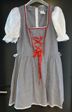Damen Trachten Dirndl kurzarm Blau-Weiß kariert ca. Gr. 42 v. Orlob