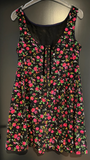 Damen Trachten Dirndl ärmellos Schwarz, Mehrfarbig gemustert ca. Gr. 40