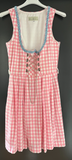 Damen Trachten Dirndl ärmellos rosa weiß kariert ca. Gr. 34 v. Lisa´s Landhaus