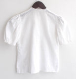 Kinder Trachten Bluse creme m. Spitze Gr. 140