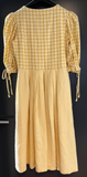 Damen Trachten Dirndl 3/4 Arm Gelb gemustert ca. Gr. 40 v. Trachtengwand