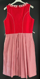 Damen Trachten Dirndl ärmellos rot weiß gemustert Gr. 42 v. Country Lady