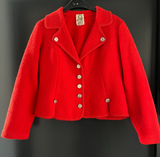 Damen Trachten Janker/Jacke Rot Gr. 40 v. Münchner Strickmoden