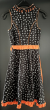 Damen Trachten Dirndl ärmellos Schwarz mit oranger Schürze ca. Gr. 34