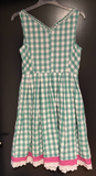 Damen Trachten Dirndl ärmellos Grün, Weiß, Rosa kariert Gr. 36 v. Ann Christine