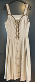 Damen Trachten Dirndl ärmellos Beige, Braun ca. Gr. 38