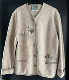 Damen Trachten Janker/Jacke beige/grau ca. Gr. 42 v. Wesenjak