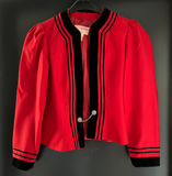 Damen Trachten Janker/Jacke rot schwarz ca. Gr. 36 v. Heller Trachten