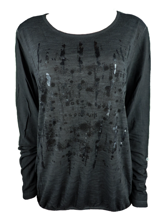 Key Piece Damen Shirt Langarm Grau Gr. 38