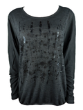 Key Piece Damen Shirt Langarm Grau Gr. 38