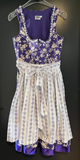 Damen Trachten Dirndl ärmellos Lila gemustert mit Schürze Gr. 36 v. Country Line