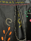 Damen Trachten Dirndl Schürze Schwarz mit Stickerei Länge ca. 43 cm