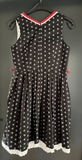 Damen Trachten Dirndl ärmellos schwarz weiß gemustert Gr. 40