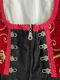 Damen Trachten Dirndl ärmellos Rot, schwarz, ca. Gr. 36 v. Oscartrachten