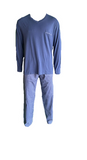 Herren Pyjama/Schlafanzug Schwarz, Blau, Grau, Gr. 2XL, 3XL, 4XL, 5XL