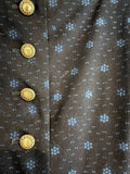 Damen Trachten Dirndl ärmellos Blau gemustert ca. Gr. 40