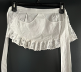 Kinder Trachten Dirndl Schürze mit Tasche weiß Länge ca. 24,5 cm