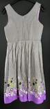 Damen Trachten Dirndl ärmellos Schwarz, Weiß , Lila Gr. 40 v. Oscartrachten