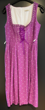 Damen Trachten Dirndl ärmellos Lila, Weiß geblümt ca. Gr. 42 v. C&A