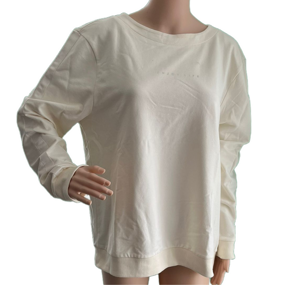 Joy Damen Sweatshirt LOREEN Langarm white sand Gr 40 42 46