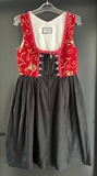 Damen Trachten Dirndl ärmellos Rot, schwarz, ca. Gr. 36 v. Oscartrachten