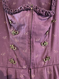 Damen Trachten Dirndl ärmellos Lila, Weiß gemustert Gr. 34 v. Almsach