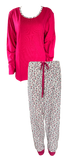 Damen Schlafanzug Plus Size 2-Teilig Langarm Navy Grün Pink 48/50 52/54 56/58