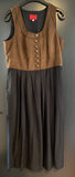 Damen Trachten Dirndl ärmellos Braun, Schwarz Gr. 42 v. K&K Kaiserjäger